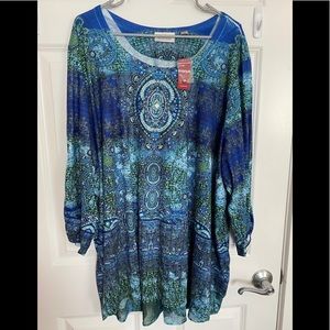 Avenue multicolored embellished top 30/32